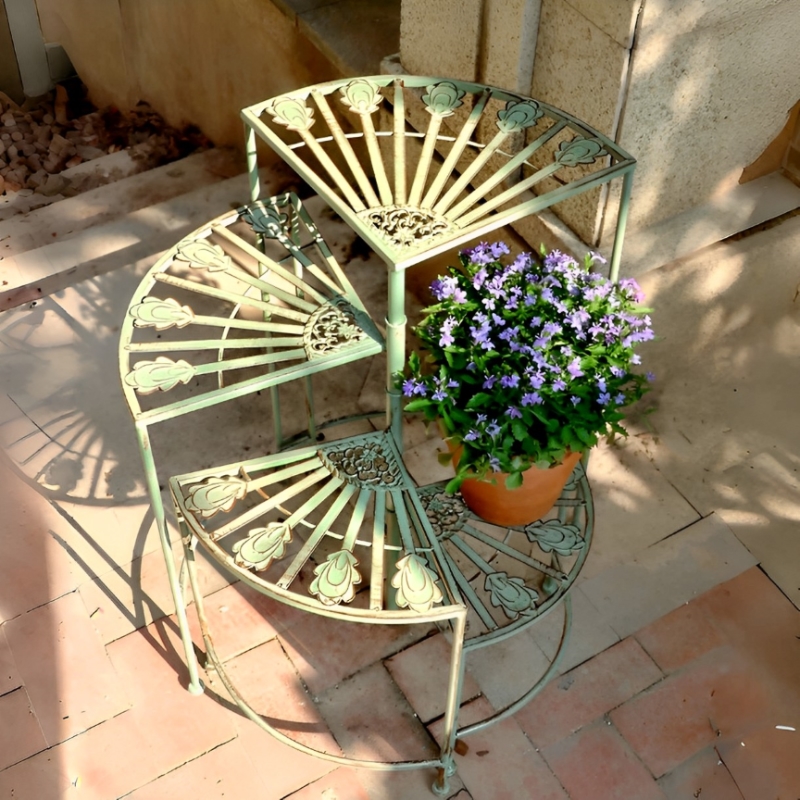 Succulent Planter Pot - Rotating Iron Flower Stand Multi-Tier Balcony
