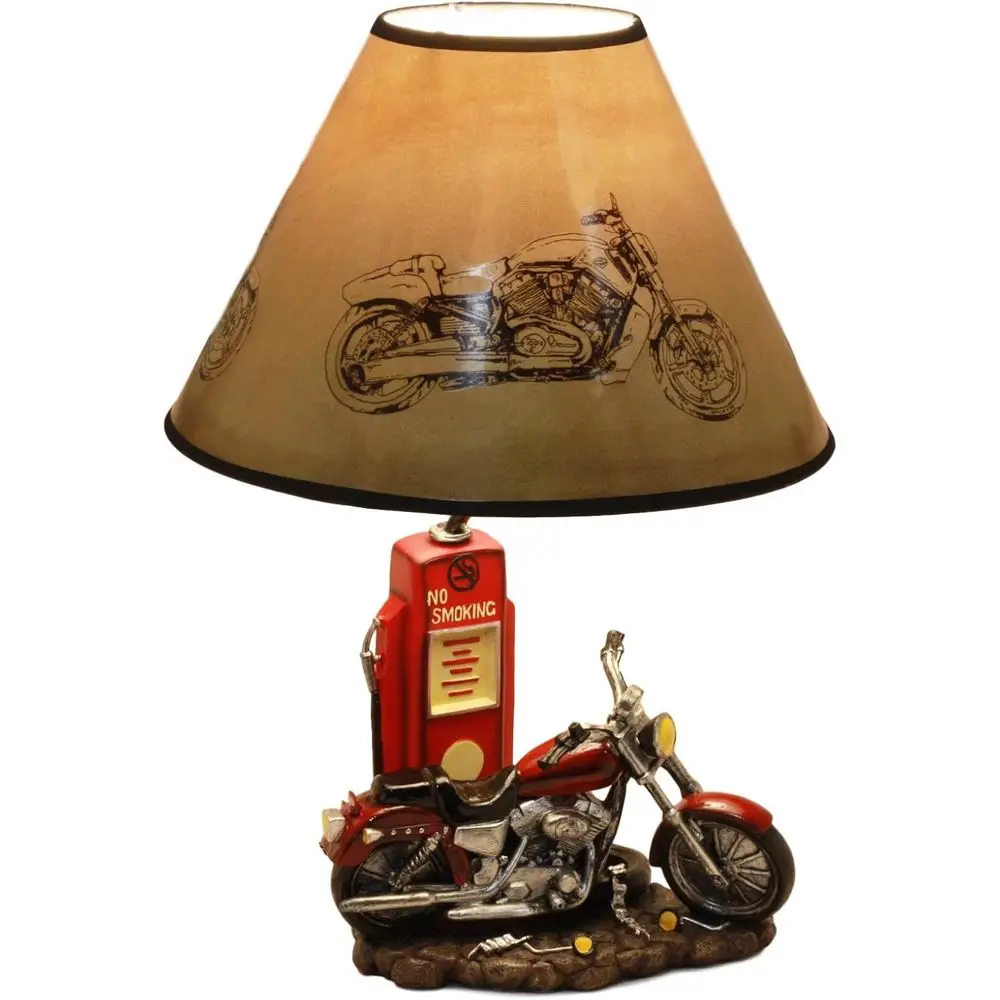 Home Decor Theme - Vintage Retro Red Motorcycle Gas Pump