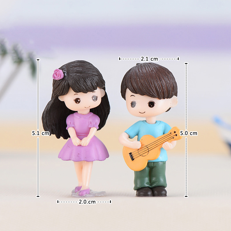 Guitar Couple Lover Miniature  - đánh giá và giá Home Decor Korea