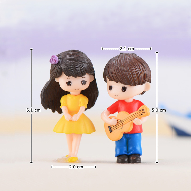 Guitar Couple Lover Miniature  - đánh giá và giá Home Decor Korea