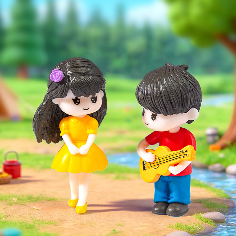 Guitar Couple Lover Miniature  - đánh giá và giá Home Decor Korea