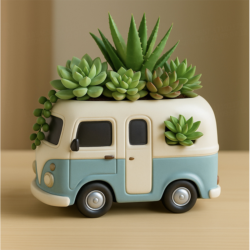 3D Vintage Bus Car Succulent P - đánh giá và giá Succulent Planter Pot