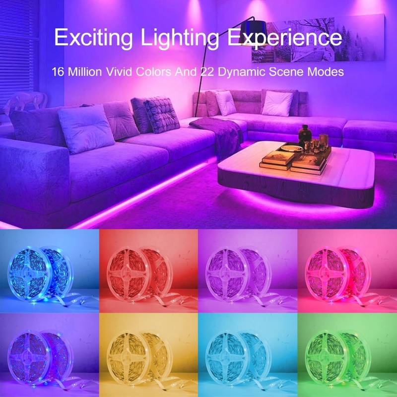 1-20m RGB LED Strip Lights 5V  - đánh giá và giá Home Decor App