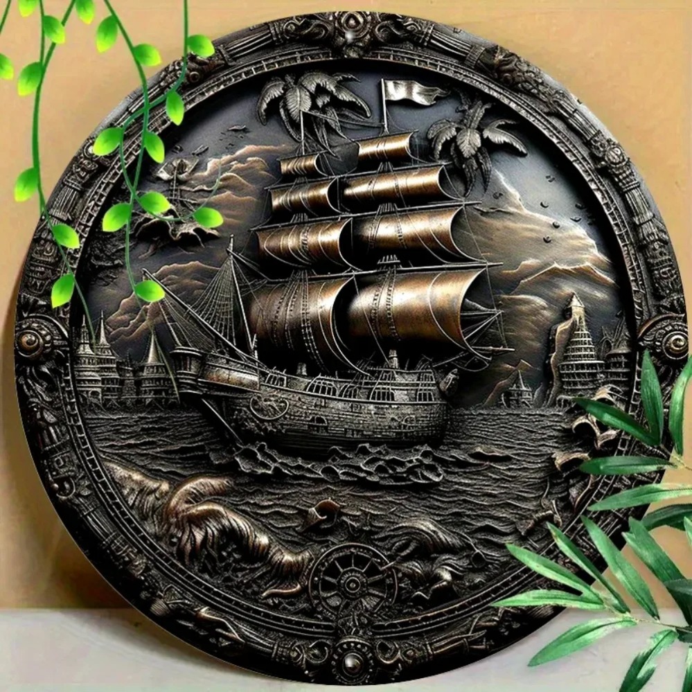 3D Pirate Ship Metal Wall Art: - đánh giá và giá Home Decor Theme