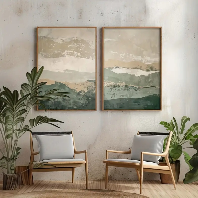 2pcs/set Wabi Sabi Abstract Ge - đánh giá và giá Home Decor Korea