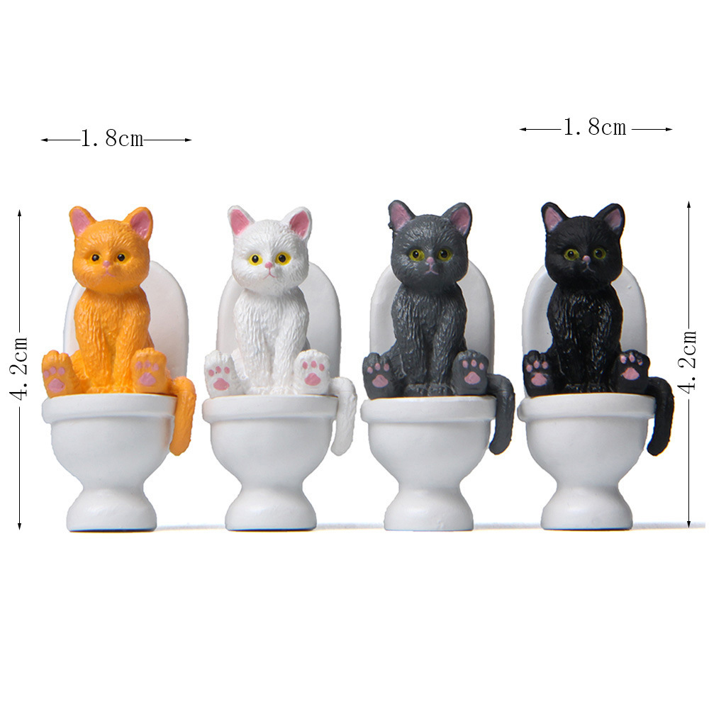 Cat Sit On Figurines Toilet Ca - đánh giá và giá Home Decor Korea