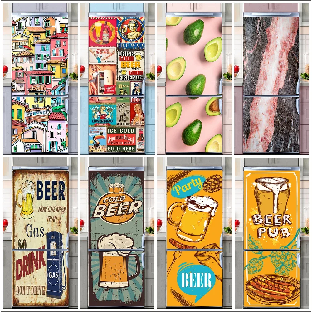 Retro Graffiti Fridge Door Mur - đánh giá và giá Home Decor On Sale