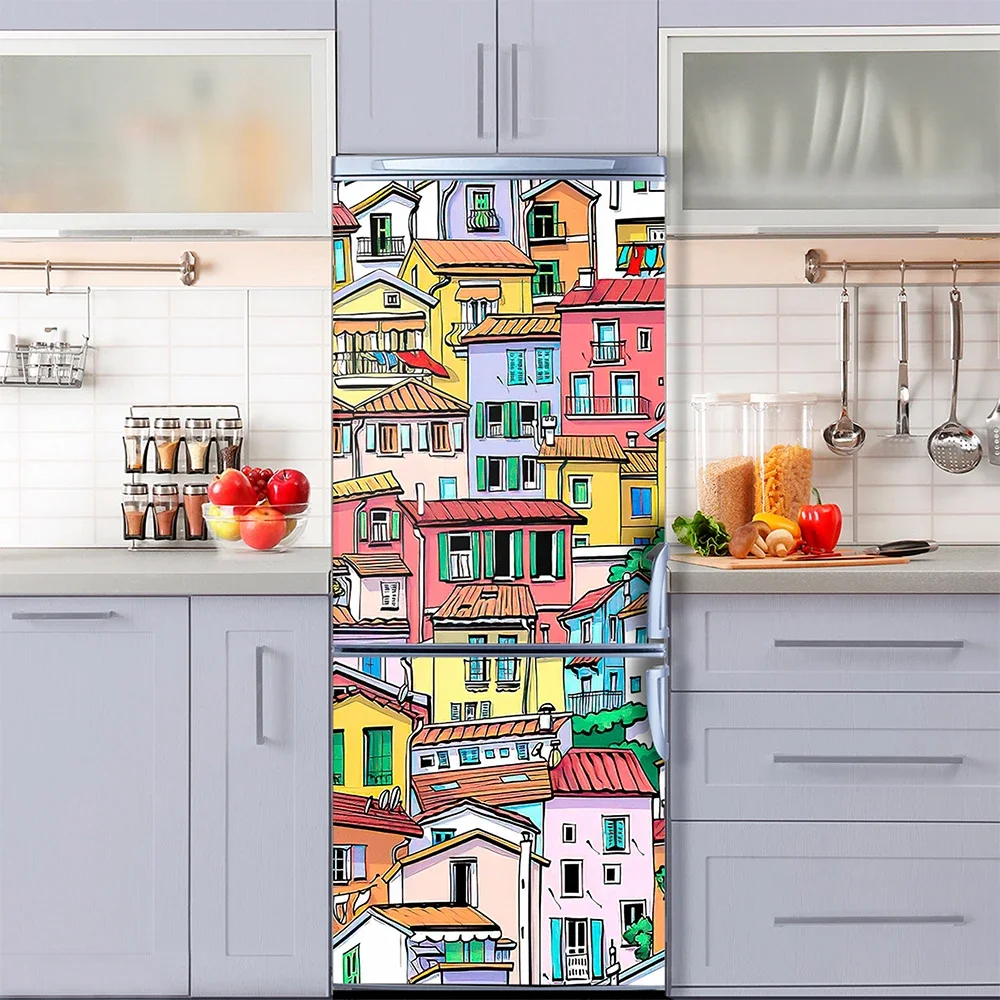 Retro Graffiti Fridge Door Mur - đánh giá và giá Home Decor On Sale