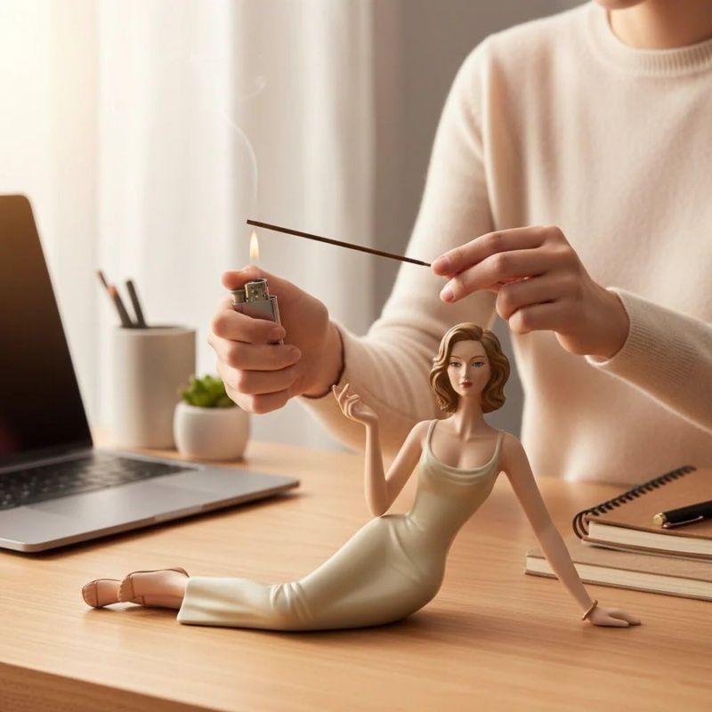 Elegant Lady Figurine Incense  - đánh giá và giá Incense Stick Holder