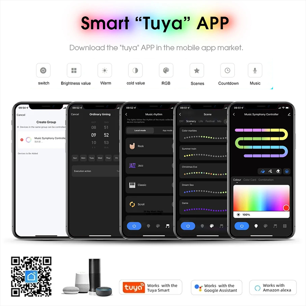 Tuya WiFi WS2811 RGBIC COB LED - đánh giá và giá Home Decor App