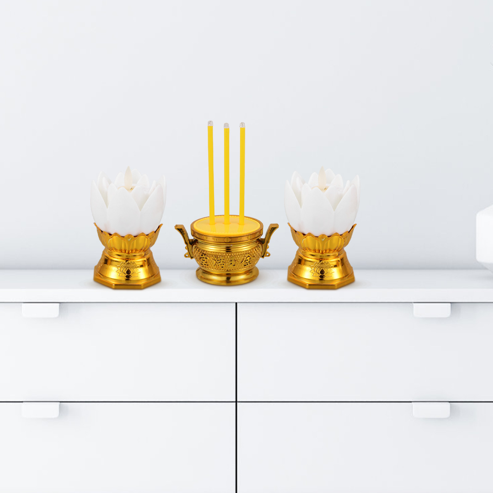 1Set Simulation Lotus Lamp LED - đánh giá và giá Incense Stick Holder