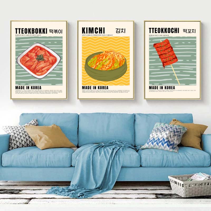 Asian Food Canvas Painting Pos - đánh giá và giá Home Decor Korea