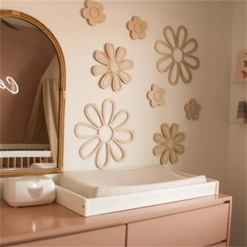Ins Wooden Daisy Wall Flowers  - đánh giá và giá Home Decor Korea