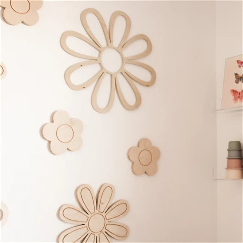 Ins Wooden Daisy Wall Flowers  - đánh giá và giá Home Decor Korea