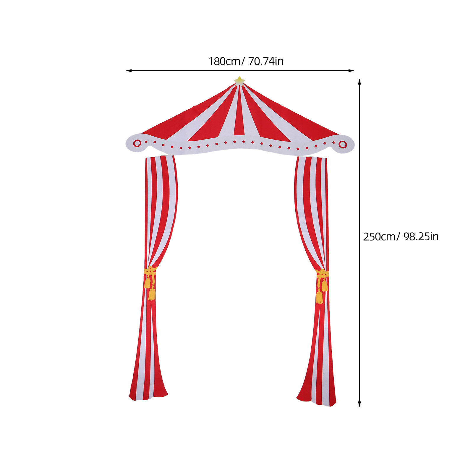 Carnival Theme Backdrop Red Wh - đánh giá và giá Home Decor Theme
