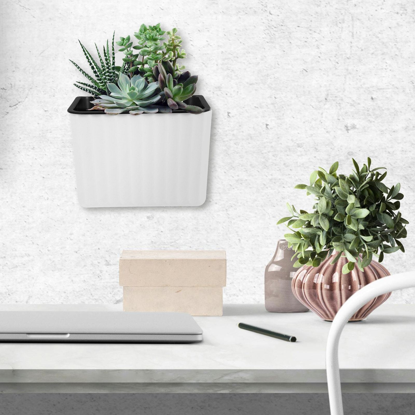 2Pcs Wall Mount Flower Pots Se - đánh giá và giá Succulent Planter Pot