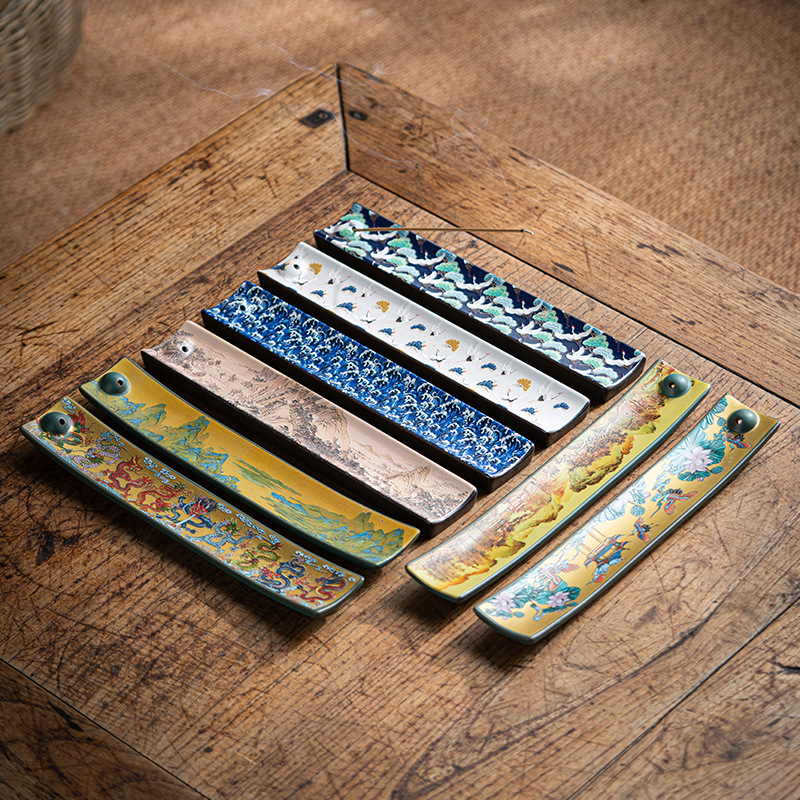 New Antique Chinese Enamel Cer - đánh giá và giá Incense Stick Holder