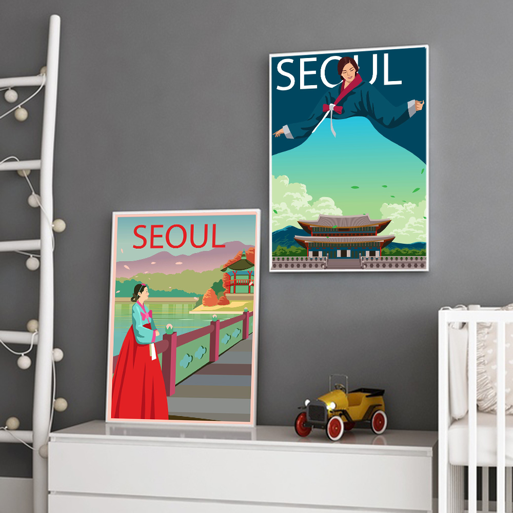 1pc frameless Canvas Painting  - đánh giá và giá Home Decor Korea