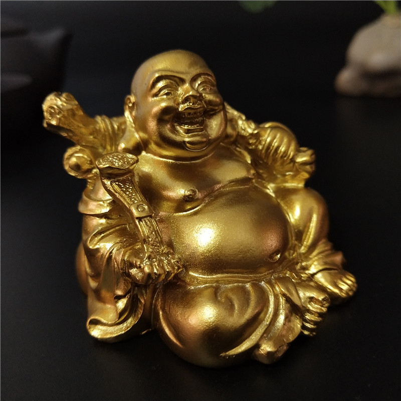 Vàng Ngồi Phong Thủy Phật Di L - đánh giá và giá Home Decor On Sale